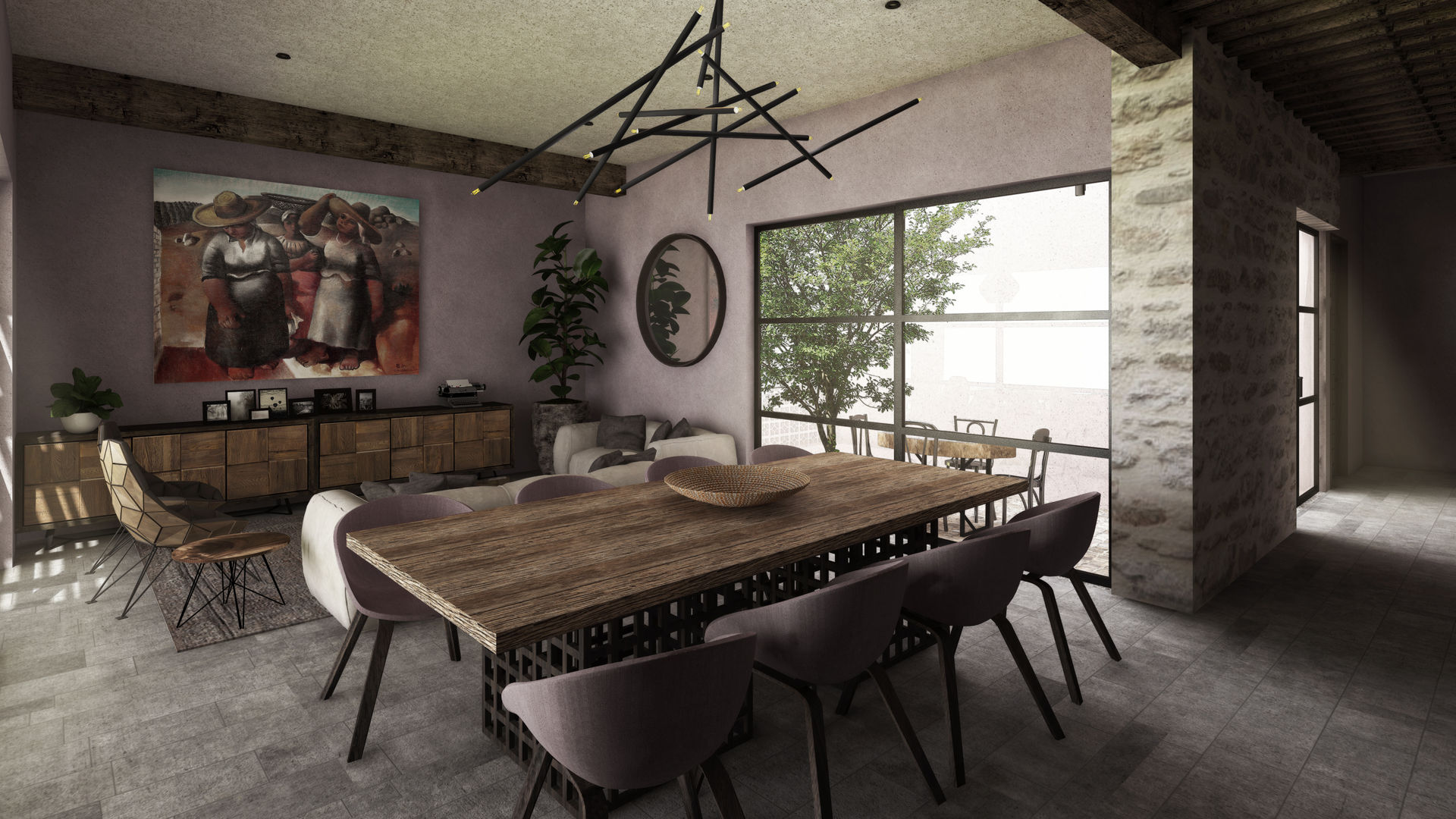 SAHAI ELIXIR, Mouret Arquitectura Mouret Arquitectura Rustic style dining room