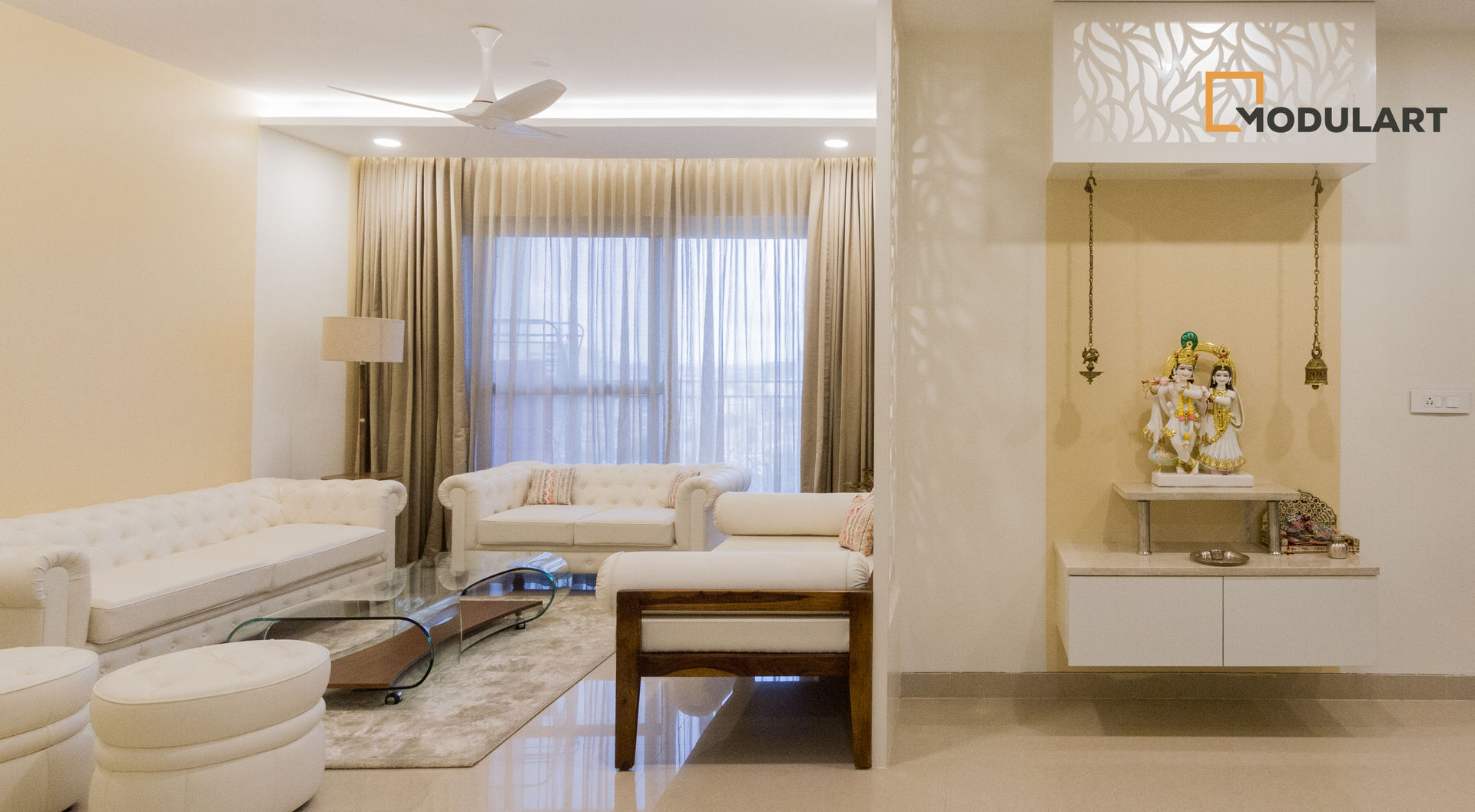 Adarsh Palm Retreat - 3BHK, Modulart Modulart Modern living room