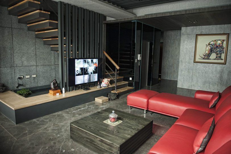 一樓客廳 勻境設計 Unispace Designs 现代客厅設計點子、靈感 & 圖片 大理石