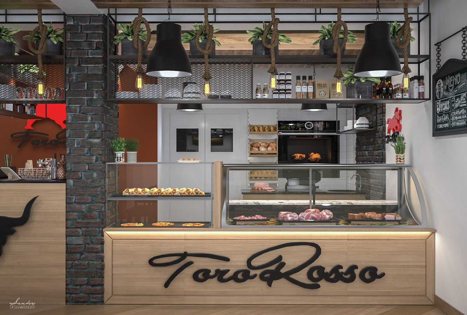 Toro Rosso - Capo d'Orlando (ME), Santoro Design Render Santoro Design Render Gewerbeflächen Gastronomie