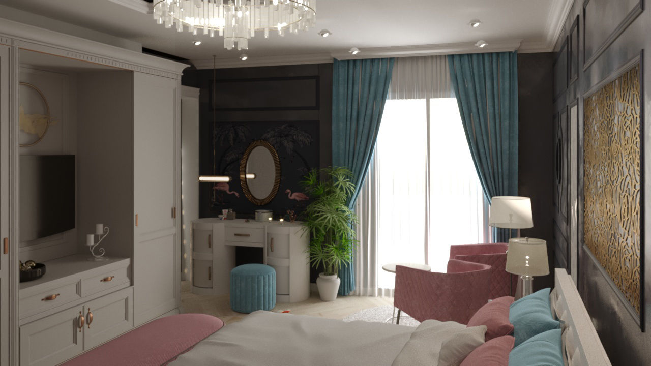 تصميم غرفة نوم رئيسية, AmiraNayelDesigns AmiraNayelDesigns Classic style bedroom