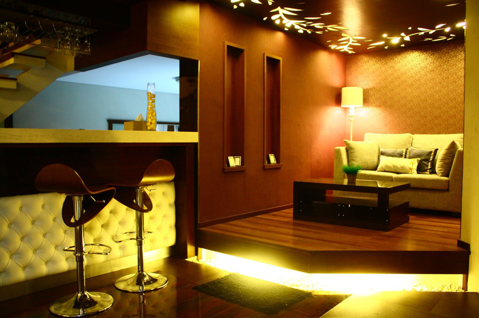 Romantic lounge & living room kota wisata cibubur, Exxo interior Exxo interior Phòng giải trí phong cách hiện đại