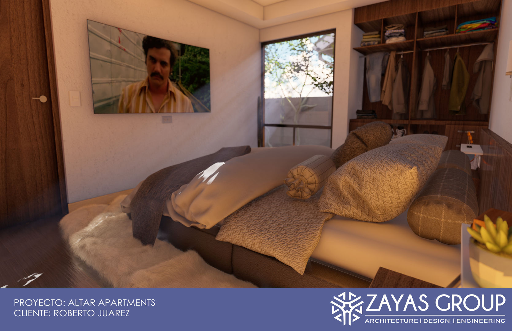 Altar apartments, Zayas Group Zayas Group モダンスタイルの寝室