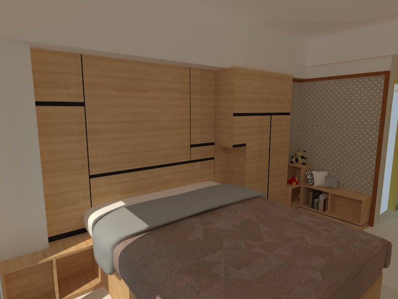 Tempat tidur 3D konsep Internodec Kamar Tidur Minimalis