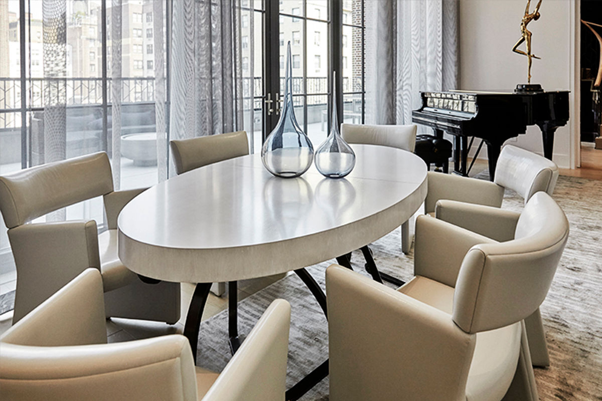 Living and Dining Room - 86th Street New York Joe Ginsberg Design Modern dining room