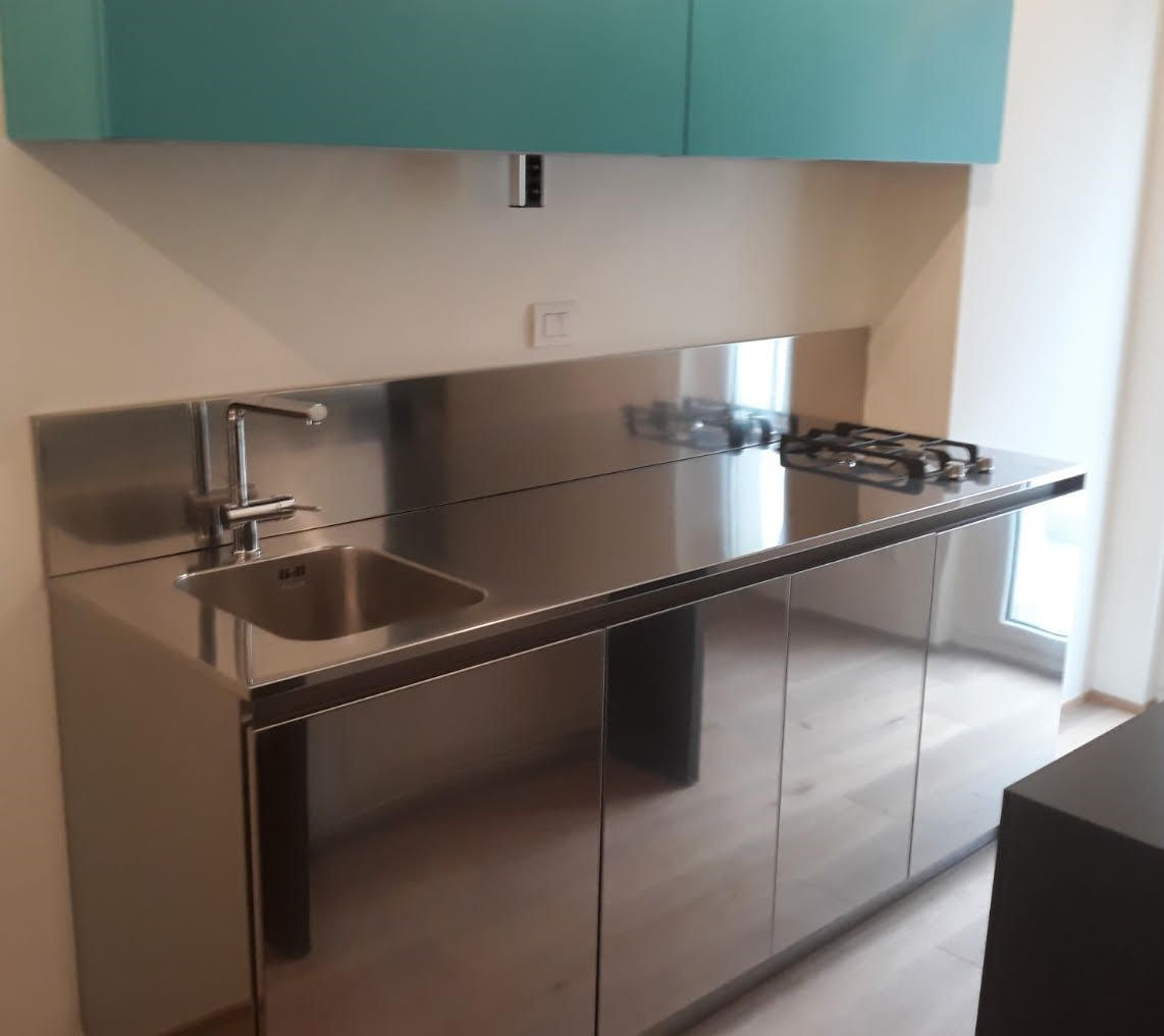 Carrello Da Cucina MOHER Con Piano Inox – 3 Cestini, Portabottiglie, 93x48x34 Cm, 5 Colori