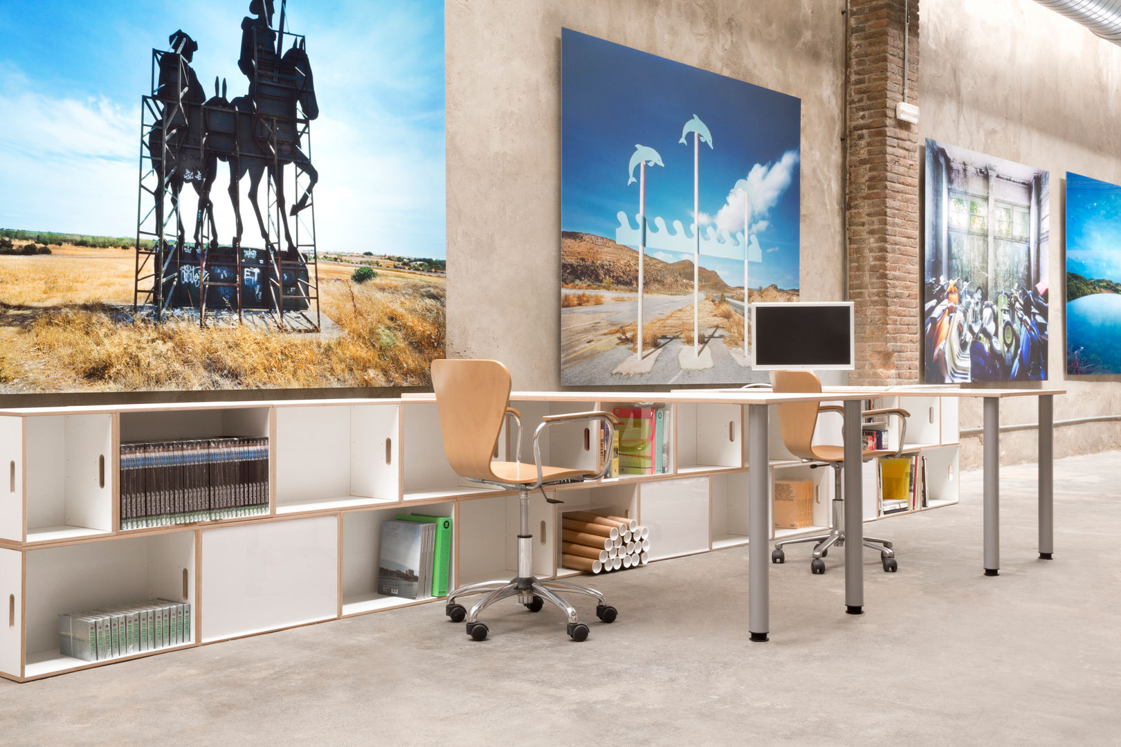 estanterías modulares para oficinas, BrickBox - Estanterías Modulares BrickBox - Estanterías Modulares مكتب عمل أو دراسة Desks