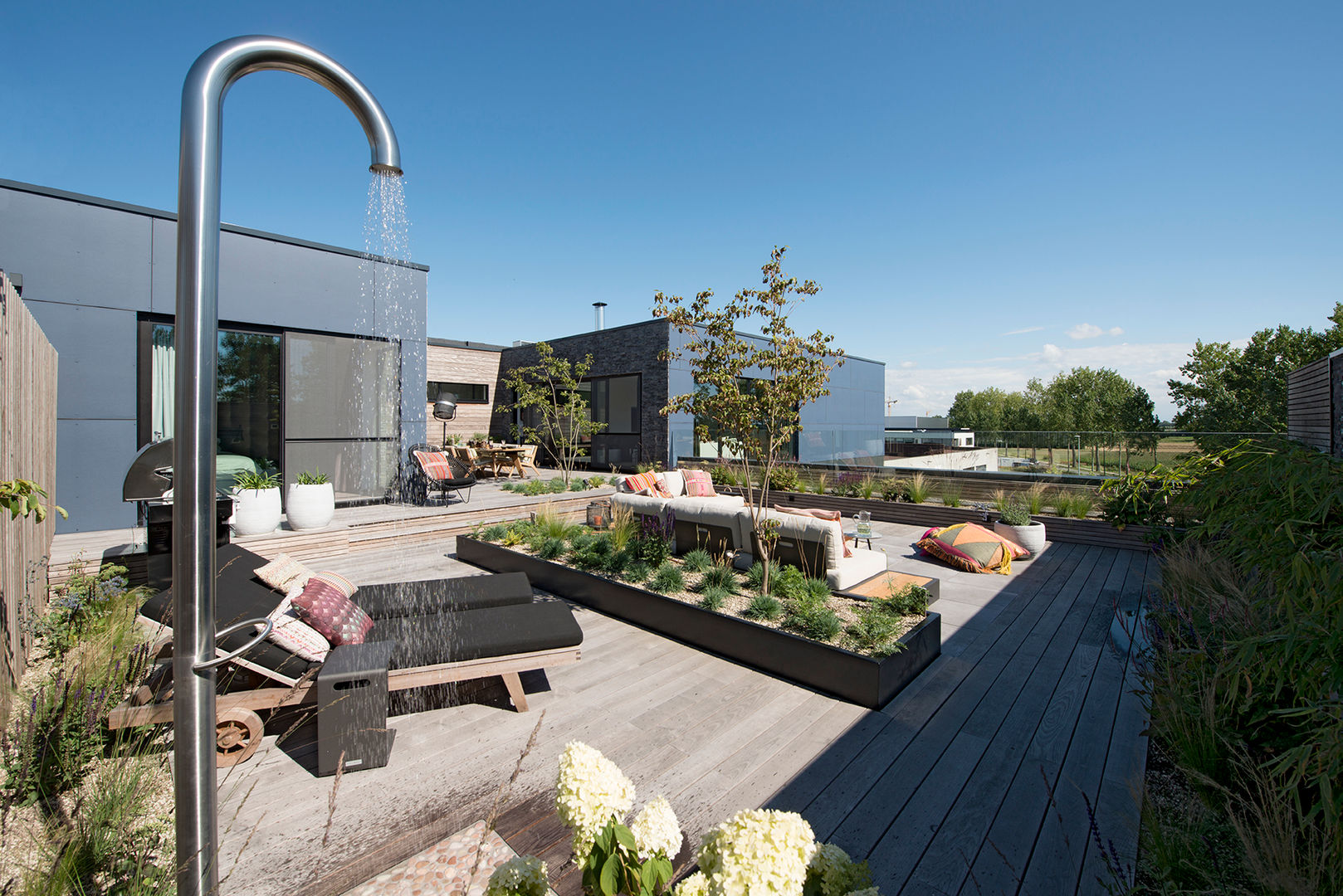 Ontwerp dakterras Knokke, Studio REDD exclusieve tuinen Studio REDD exclusieve tuinen Тераса на даху Дерево Дерев'яні