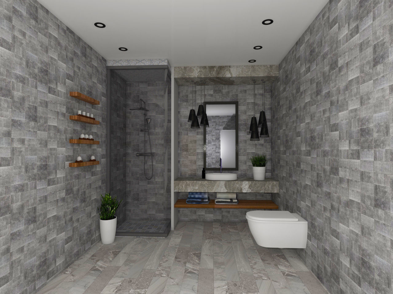 İç Mekan Tasarımlarımlarımız, SKY İç Mimarlık & Mimarlık Tasarım Stüdyosu SKY İç Mimarlık & Mimarlık Tasarım Stüdyosu Modern style bathrooms