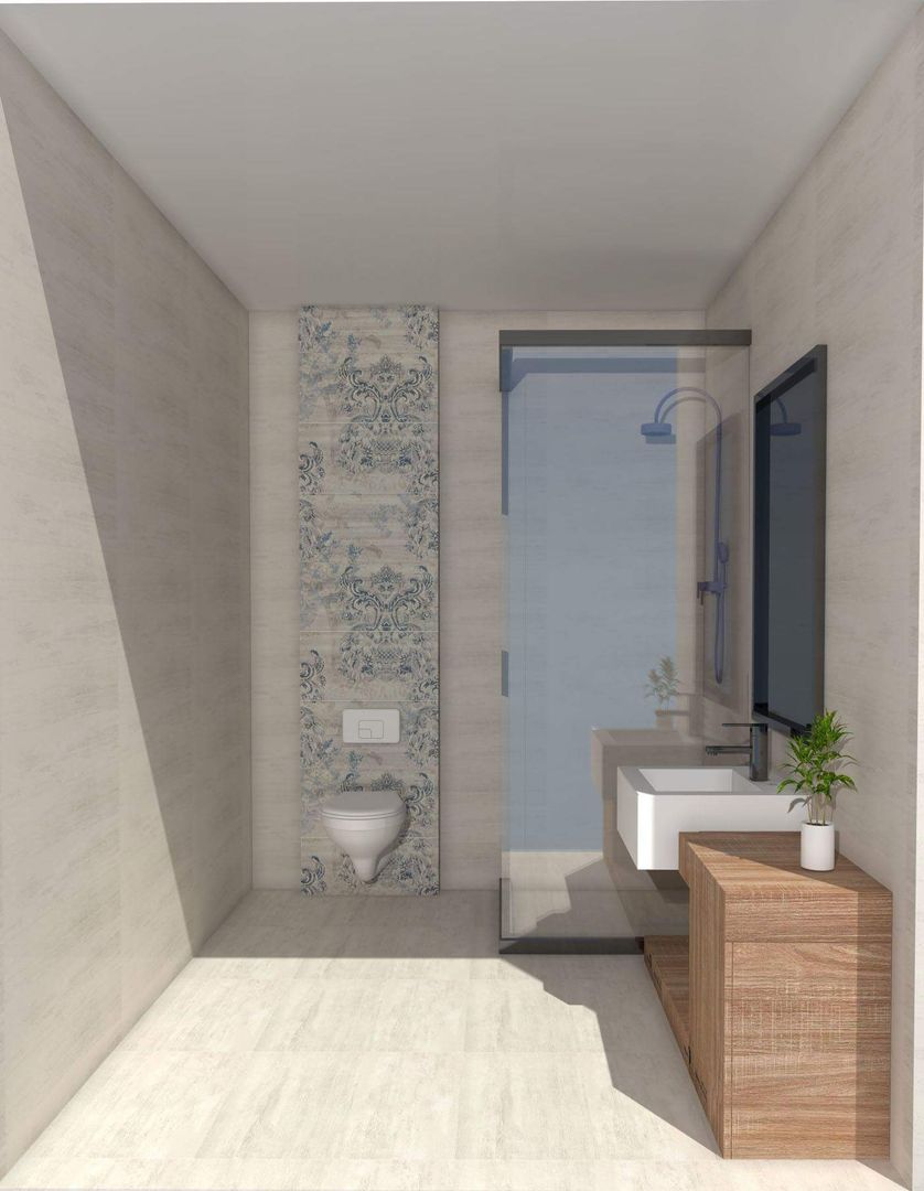 İç Mekan Tasarımlarımlarımız, SKY İç Mimarlık & Mimarlık Tasarım Stüdyosu SKY İç Mimarlık & Mimarlık Tasarım Stüdyosu Modern bathroom