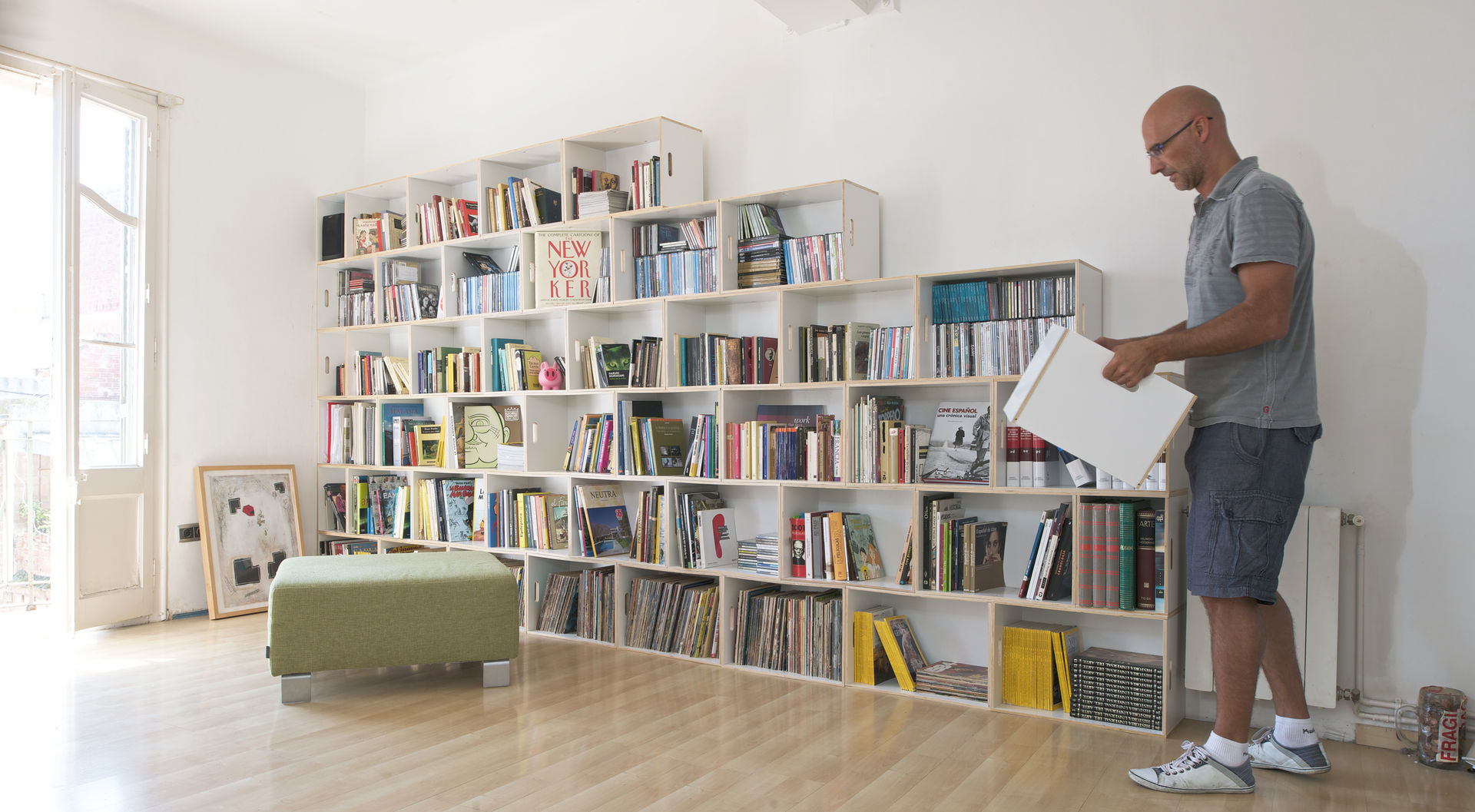 Librerías grandes modulares en Barcelona, BrickBox - Estanterías Modulares BrickBox - Estanterías Modulares Living room Plywood