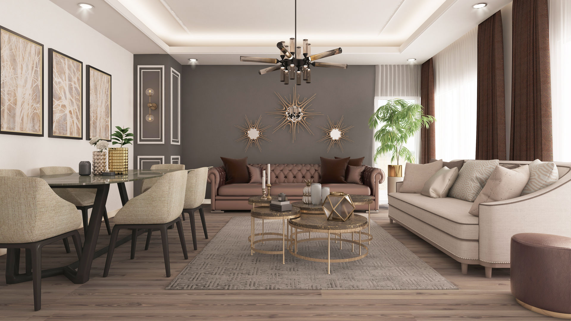 Karahan İnşaat Marinsmini Projesi - Mersin, Rengin Mimarlık Rengin Mimarlık Modern living room