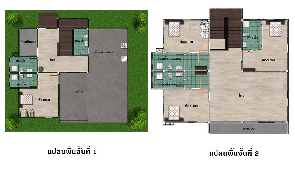 บ้านจำลอง 3D คุณอนุกูล, บริษัท พี นัมเบอร์วัน ดีไซน์ แอนด์ คอนสตรัคชั่น จำกัด บริษัท พี นัมเบอร์วัน ดีไซน์ แอนด์ คอนสตรัคชั่น จำกัด Casas de estilo clásico