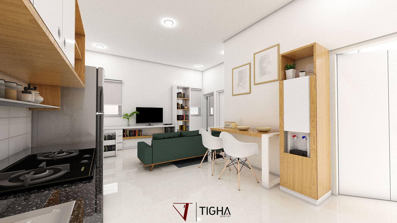 Interior Design TR Apartment, Tigha Atelier Tigha Atelier Minimalist dining room