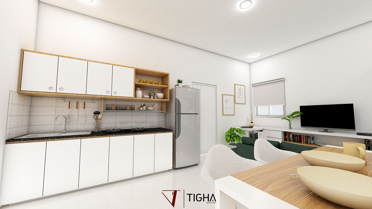 Interior Design TR Apartment, Tigha Atelier Tigha Atelier Cocinas pequeñas