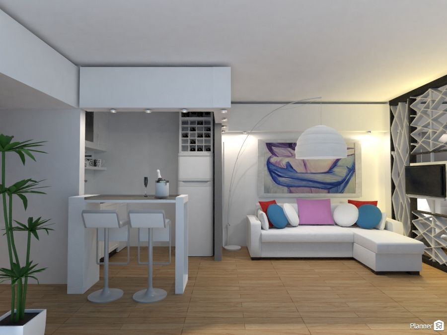 Interiorismo de Monoambiente en Recoleta por 3G Arquimundo, Arquimundo 3g - Diseño de Interiores - Ciudad de Buenos Aires Arquimundo 3g - Diseño de Interiores - Ciudad de Buenos Aires ห้องนั่งเล่น