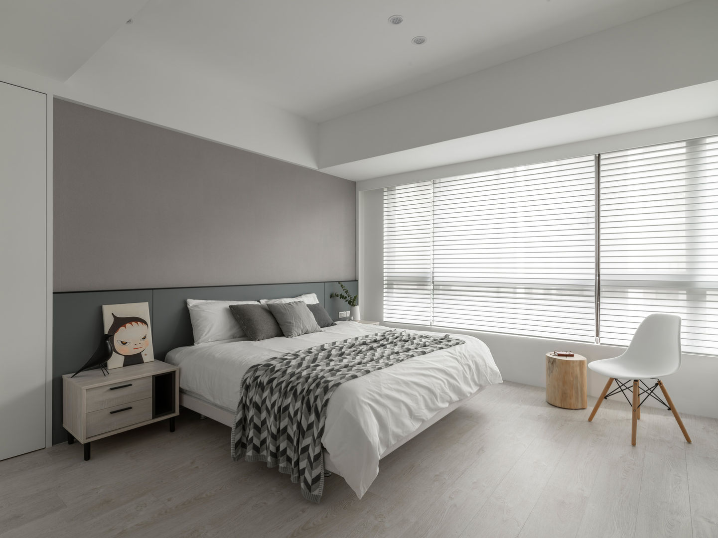 【靜】– 陳宅, 六木設計 六木設計 Modern style bedroom