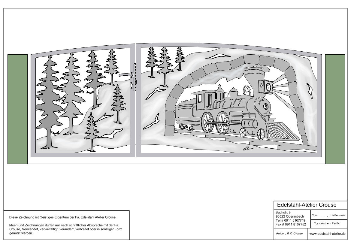 So entsteht ein individuelles Edelstahltor, Edelstahl Atelier Crouse: Edelstahl Atelier Crouse: