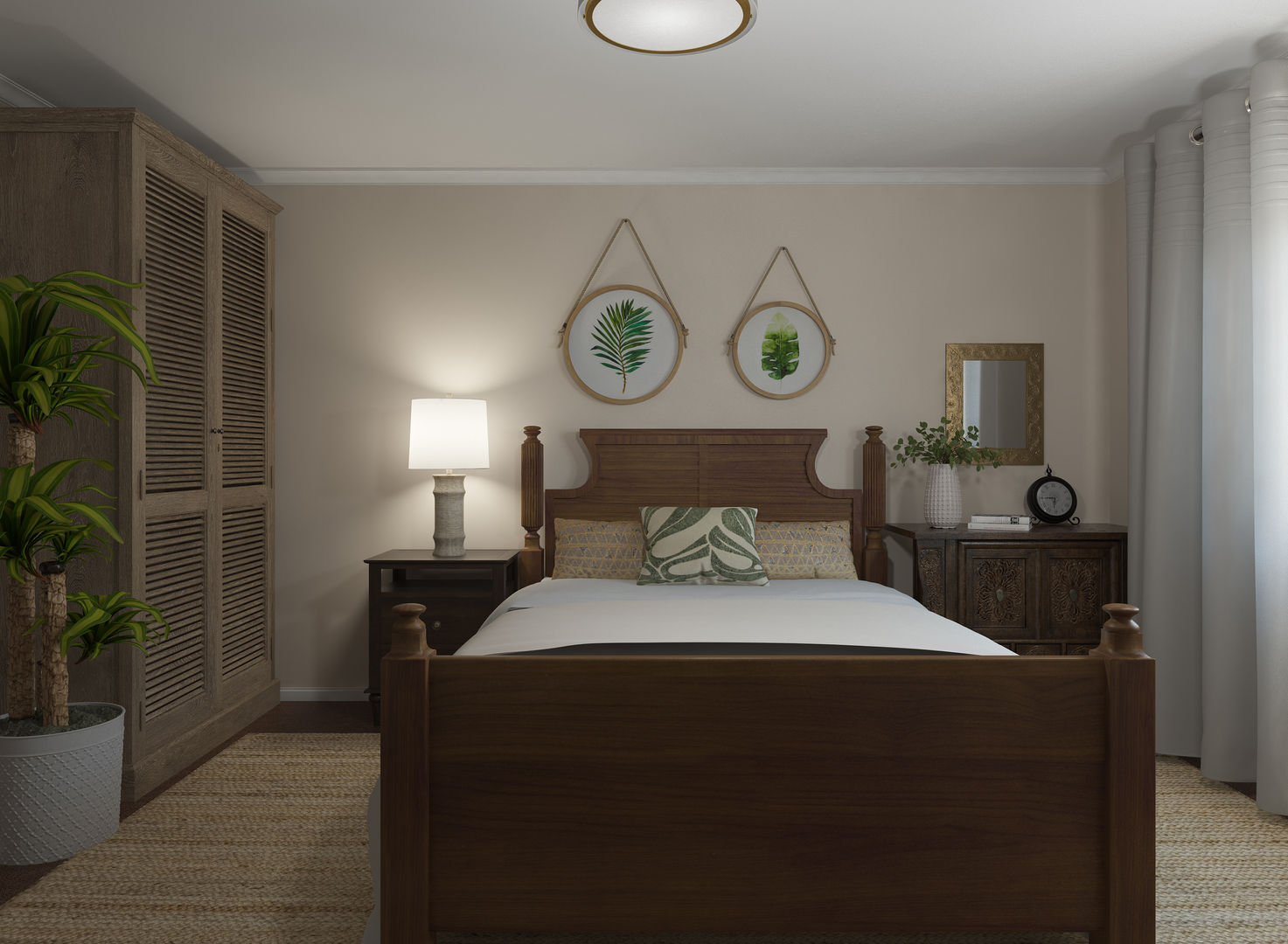 Dormitorio country Glancing EYE - Modelado y diseño 3D Cuartos de estilo rural