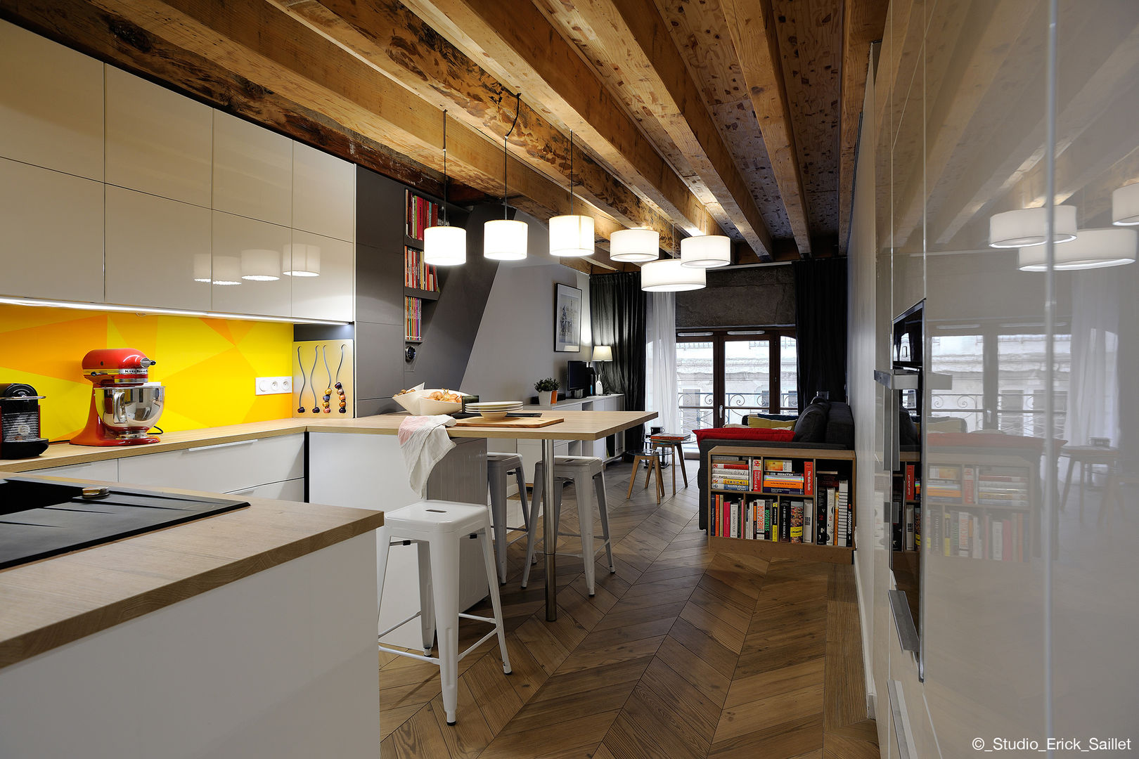 Appartement Jardin des Plantes, Franck VADOT Architecture Franck VADOT Architecture Built-in kitchens