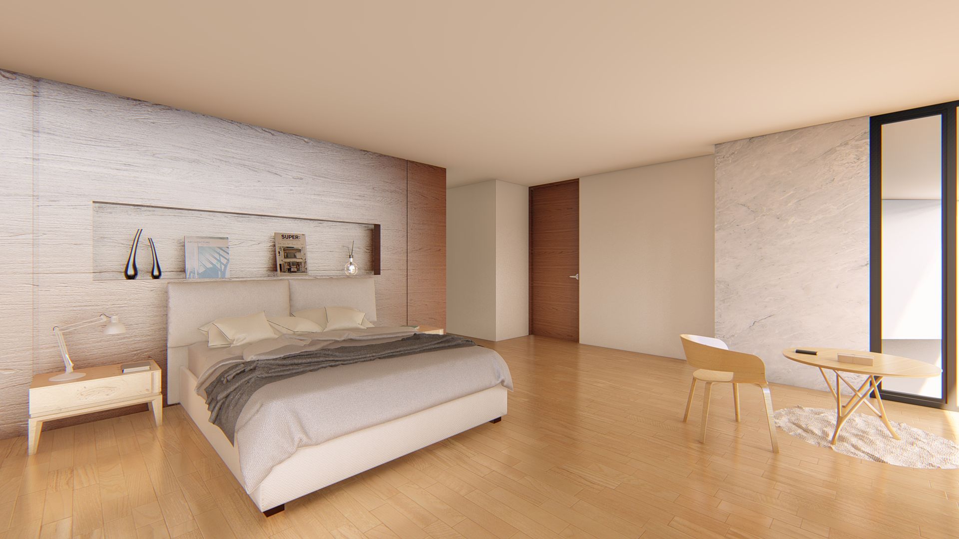RECAMARA PRINCIPAL GRUPO VOLTA Dormitorios de estilo moderno Madera Acabado en madera