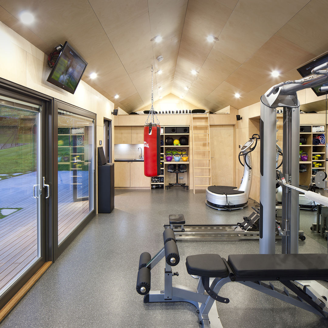 homify Salle de sport moderne Bois Effet bois