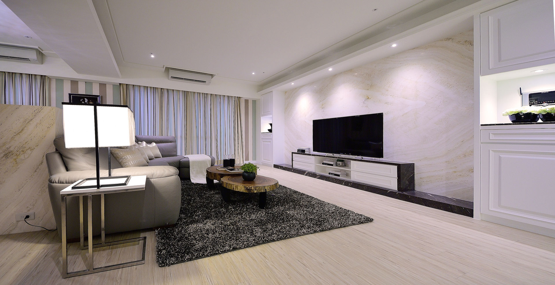 美式風格居家空間, 大觀創境空間設計事務所 大觀創境空間設計事務所 Eclectic style living room