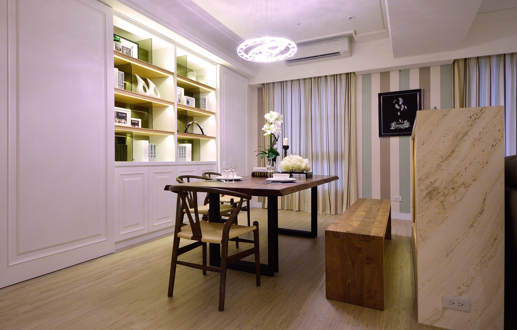 美式風格居家空間, 大觀創境空間設計事務所 大觀創境空間設計事務所 Eclectic style dining room