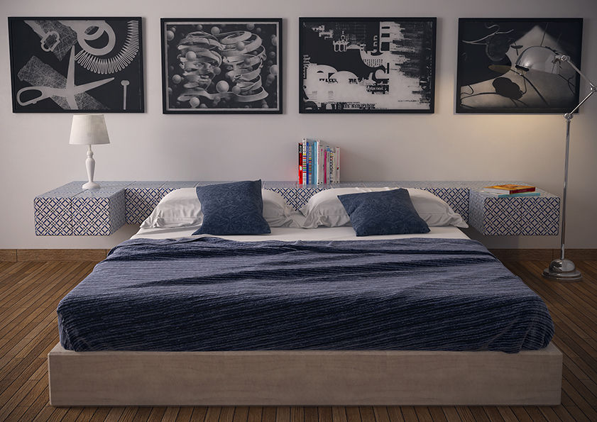 Ambiente Camera da letto, CERAMICHE MUSA CERAMICHE MUSA Modern style bedroom Ceramic