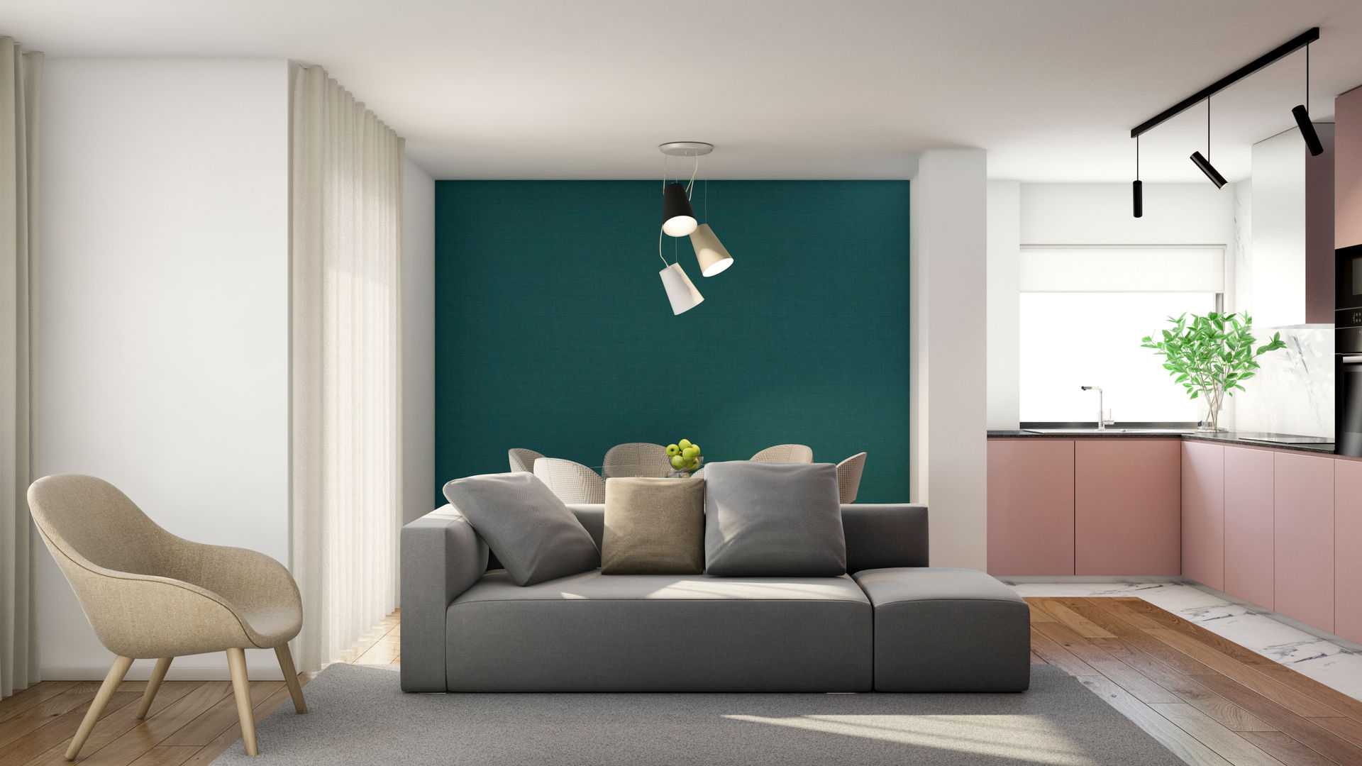 Apartamento Flamingo, Alma Braguesa Furniture Alma Braguesa Furniture Вітальня