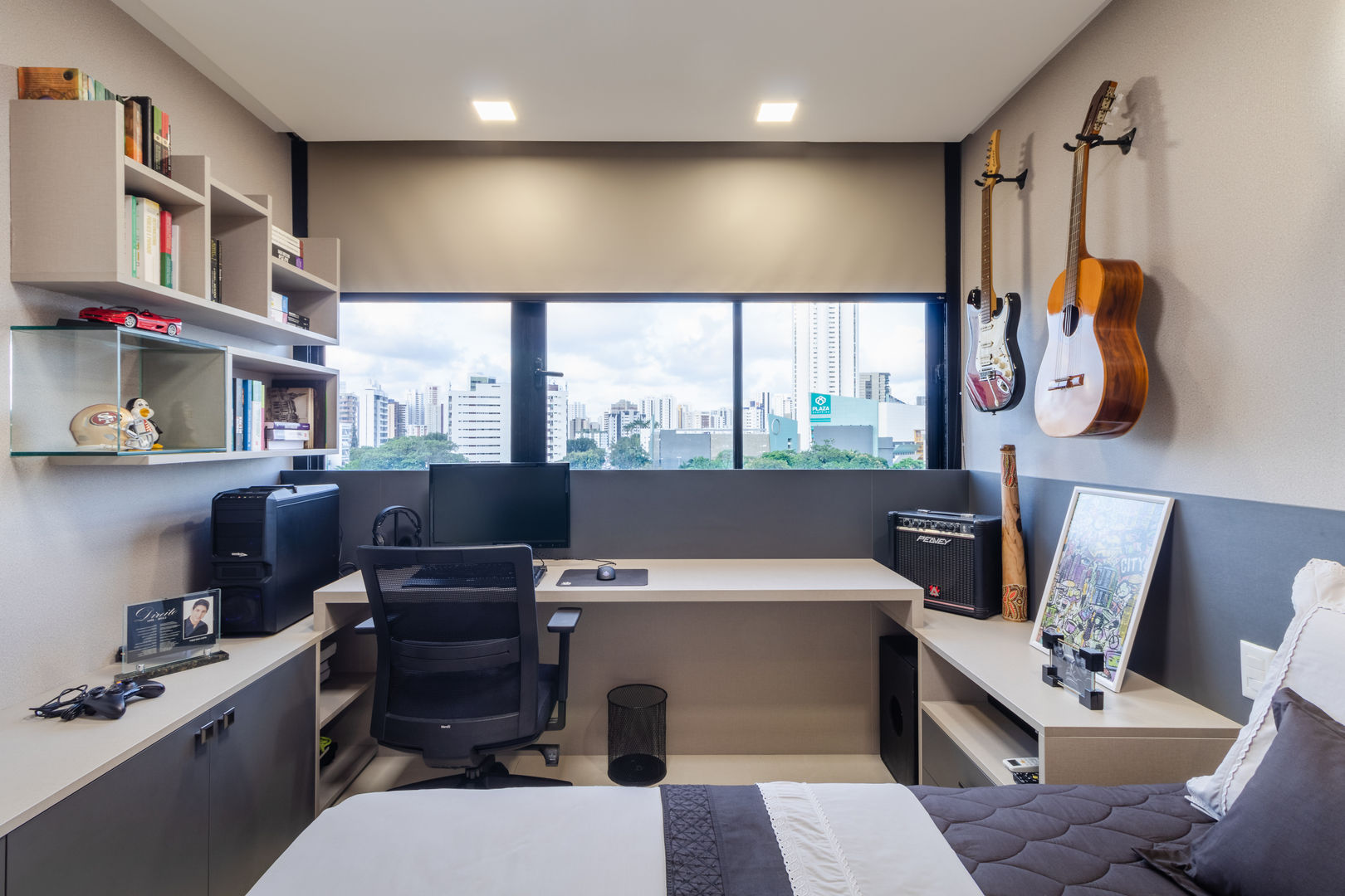 Reforma em Apartamento com toque classico e moderno, em tons claros, Arquitetura Sônia Beltrão & associados Arquitetura Sônia Beltrão & associados Kamar Tidur Modern MDF