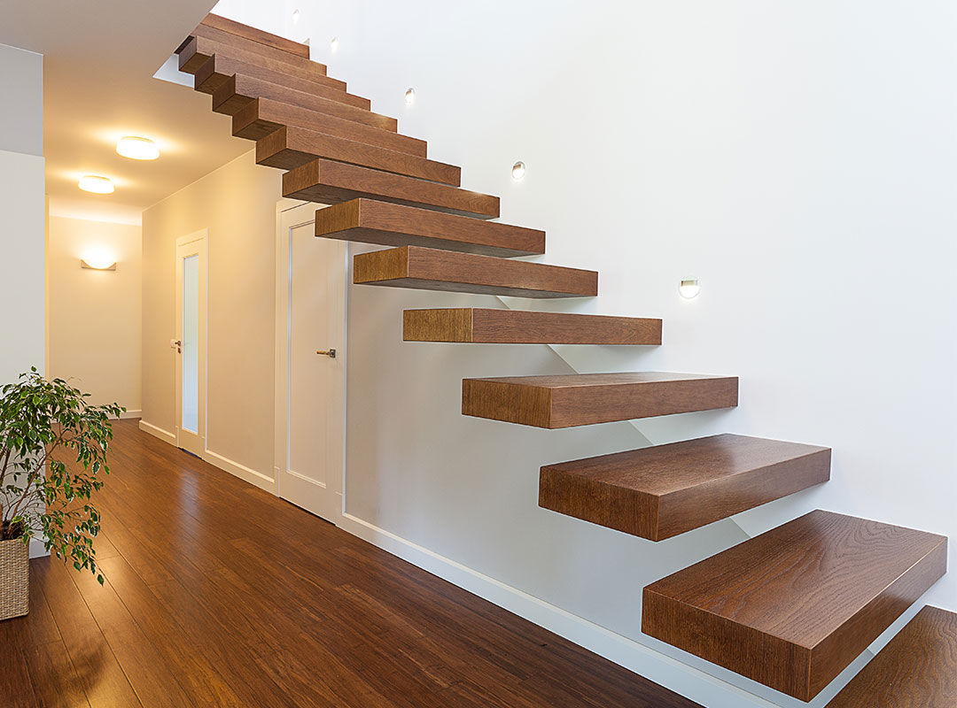 Floating staircases Renov8 CONSTRUCTION Stairs Wood Wood effect stairs,wooden staircase,floating staircase