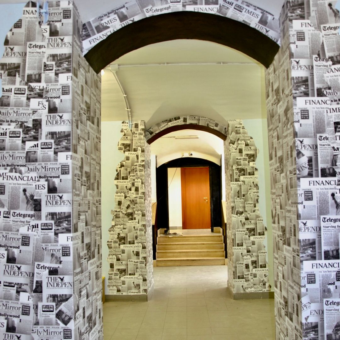 Pareti decorate, Antonella Petrangeli Antonella Petrangeli Eklektyczny korytarz, przedpokój i schody