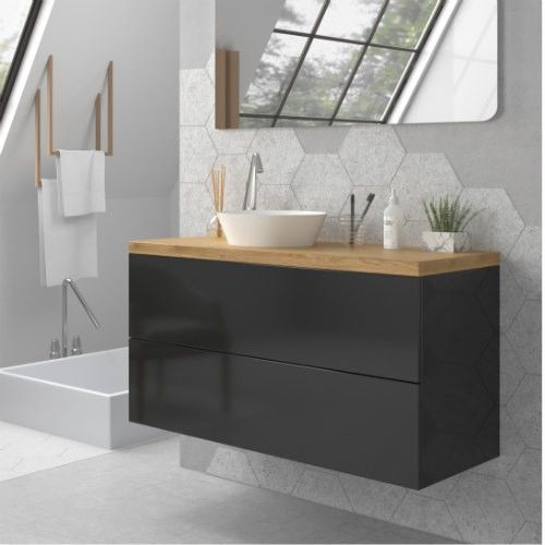 Muebles en combinación de blanco y madera para tu baño en Barcelona, TheBathPoint TheBathPoint Nowoczesna łazienka Drewno O efekcie drewna Meble do przechowywania