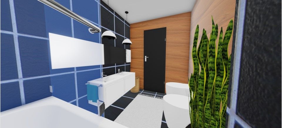 Ver a casa antes de começar... Projetos 3D , SweetYellow SweetYellow Classic style bathroom Wood Wood effect