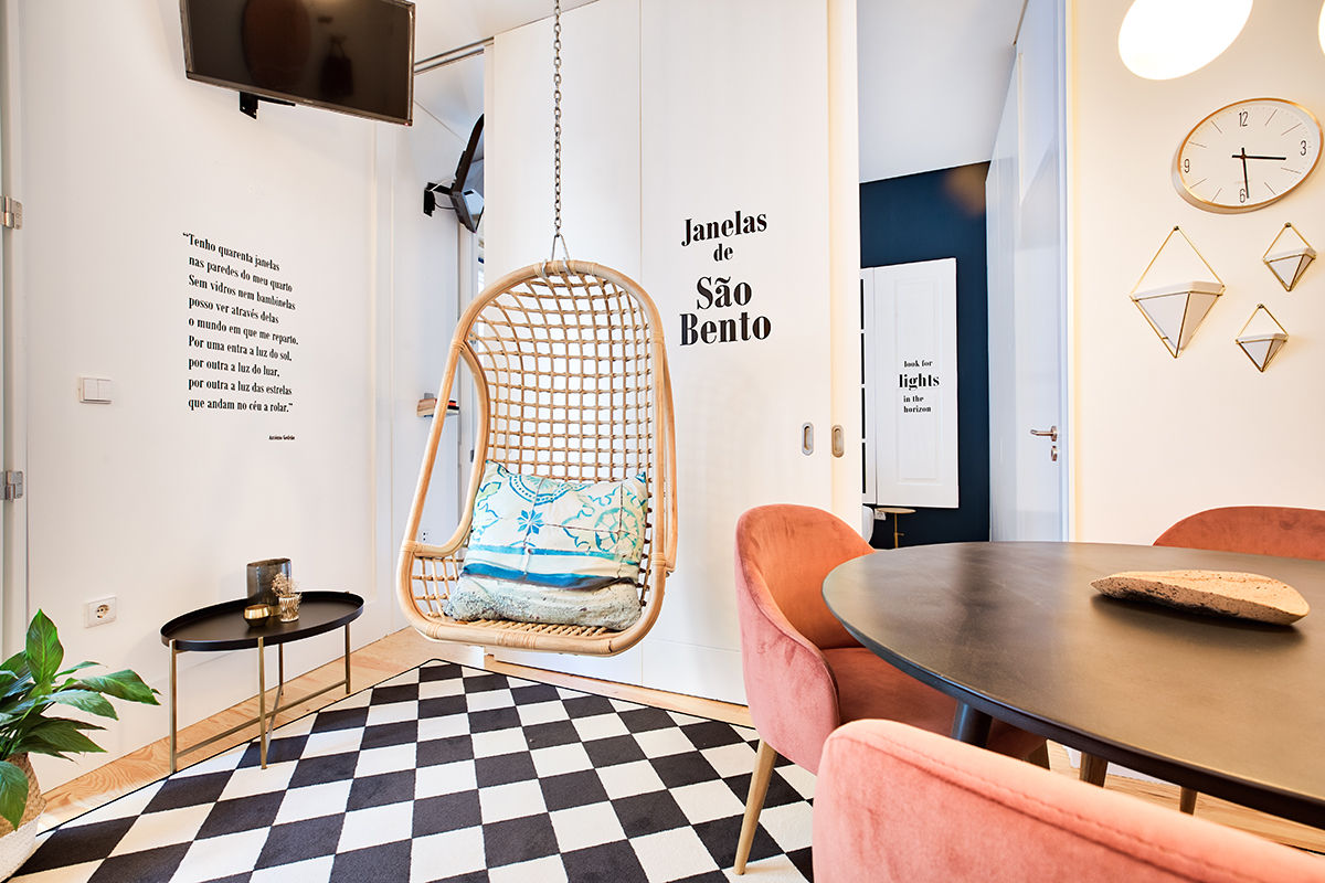 Janelas de S. Bento, Porto - SHI Studio Interior Design, ShiStudio Interior Design ShiStudio Interior Design 스칸디나비아 거실