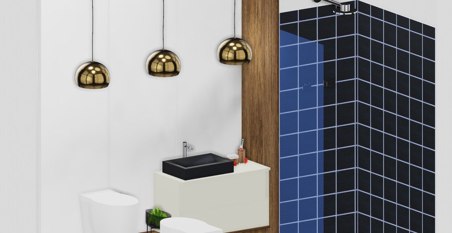 homify Bagno moderno Vetro