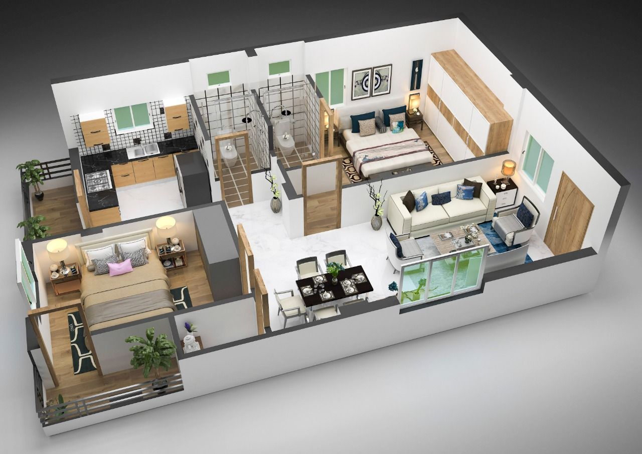 FURNITURE LAYOUT TOP VIEW 2 homify