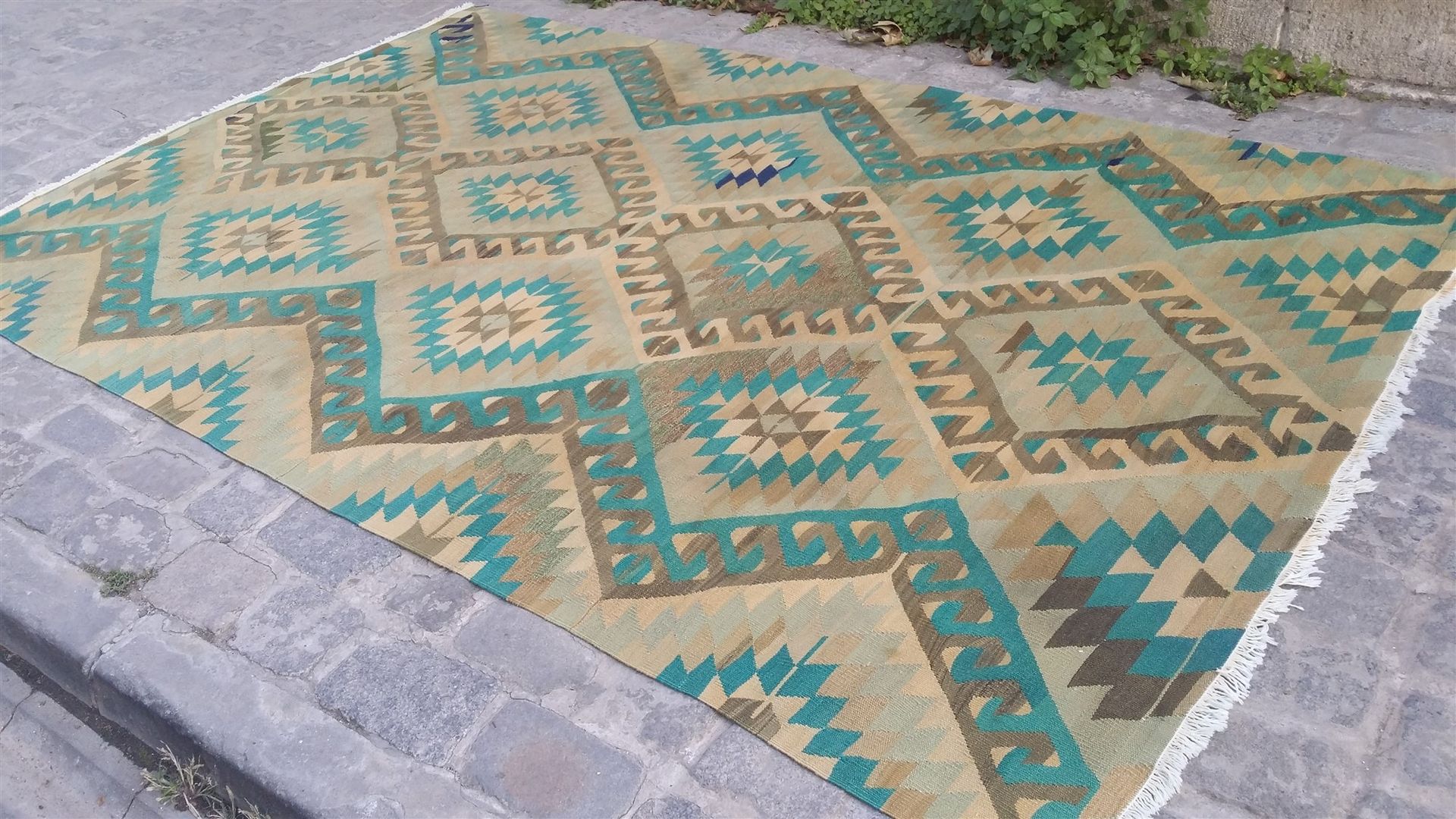 Vintage Esme Kilim Rug Heritage Nomadic Art Gallery インテリアガーデン 羊毛 オレンジ インテリアランドスケープ