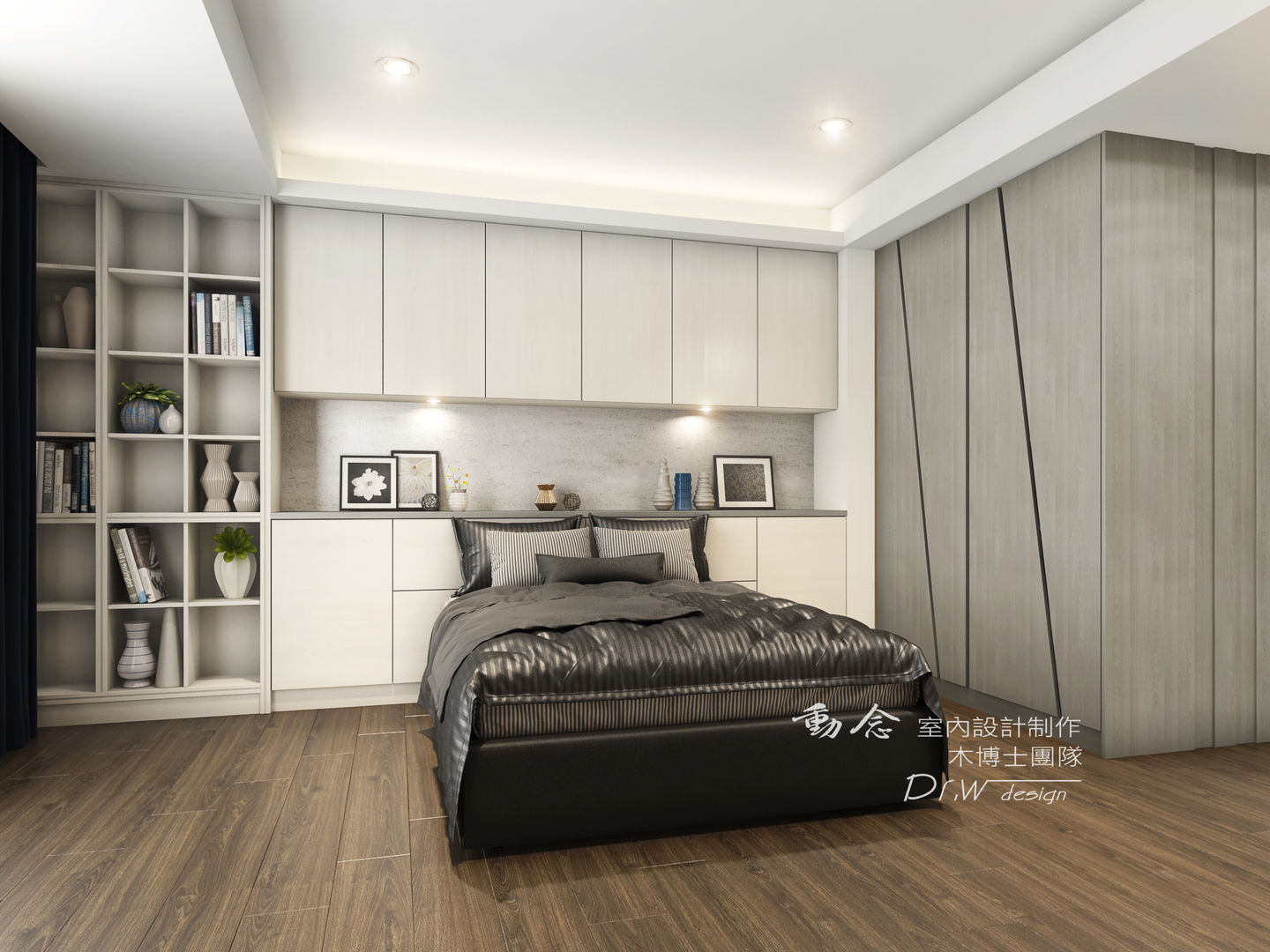 臥室 木博士團隊/動念室內設計制作 Modern style bedroom Wood-Plastic Composite