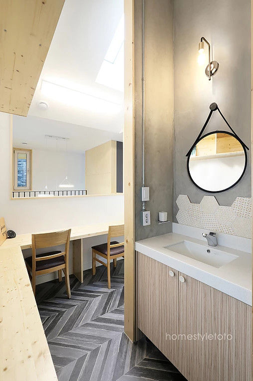 노출 세면대 주택설계전문 디자인그룹 홈스타일토토 모던스타일 욕실