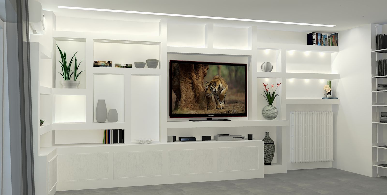 Parete Attrezzata , Officine LAC Officine LAC Modern living room TV stands & cabinets