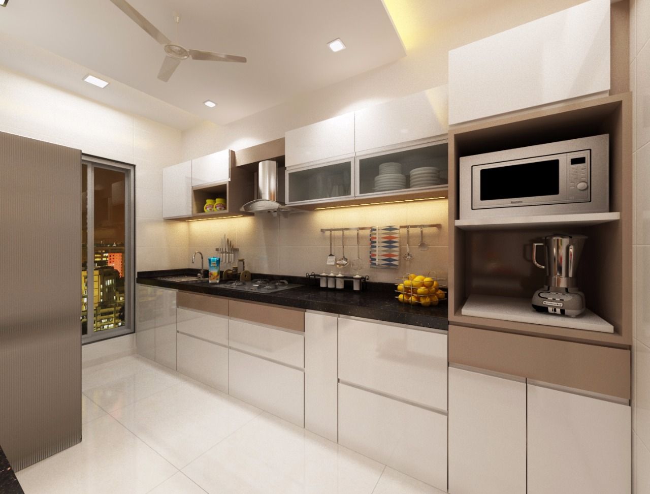 Sudhir Zaware's Residence interior, Square 4 Design & Build Square 4 Design & Build Cucina minimalista