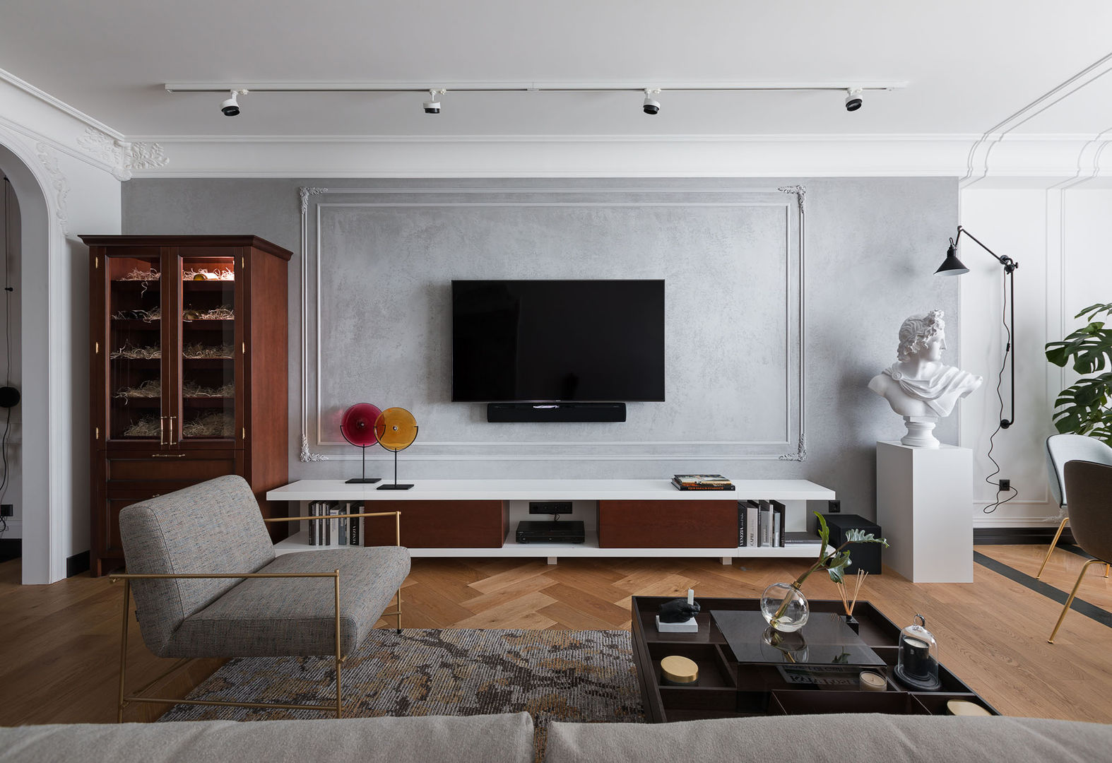 Neoclassical Virility , V.Concept studio V.Concept studio Living room Concrete