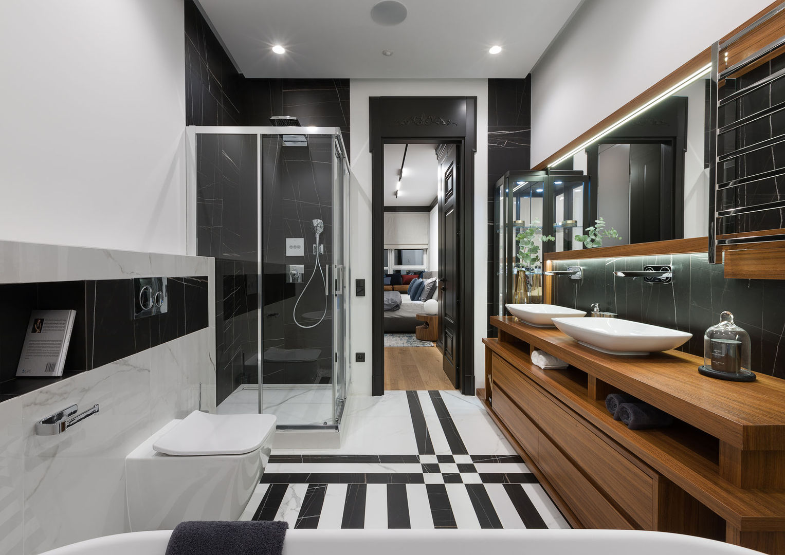 Neoclassical Virility , V.Concept studio V.Concept studio Modern style bathrooms Tiles