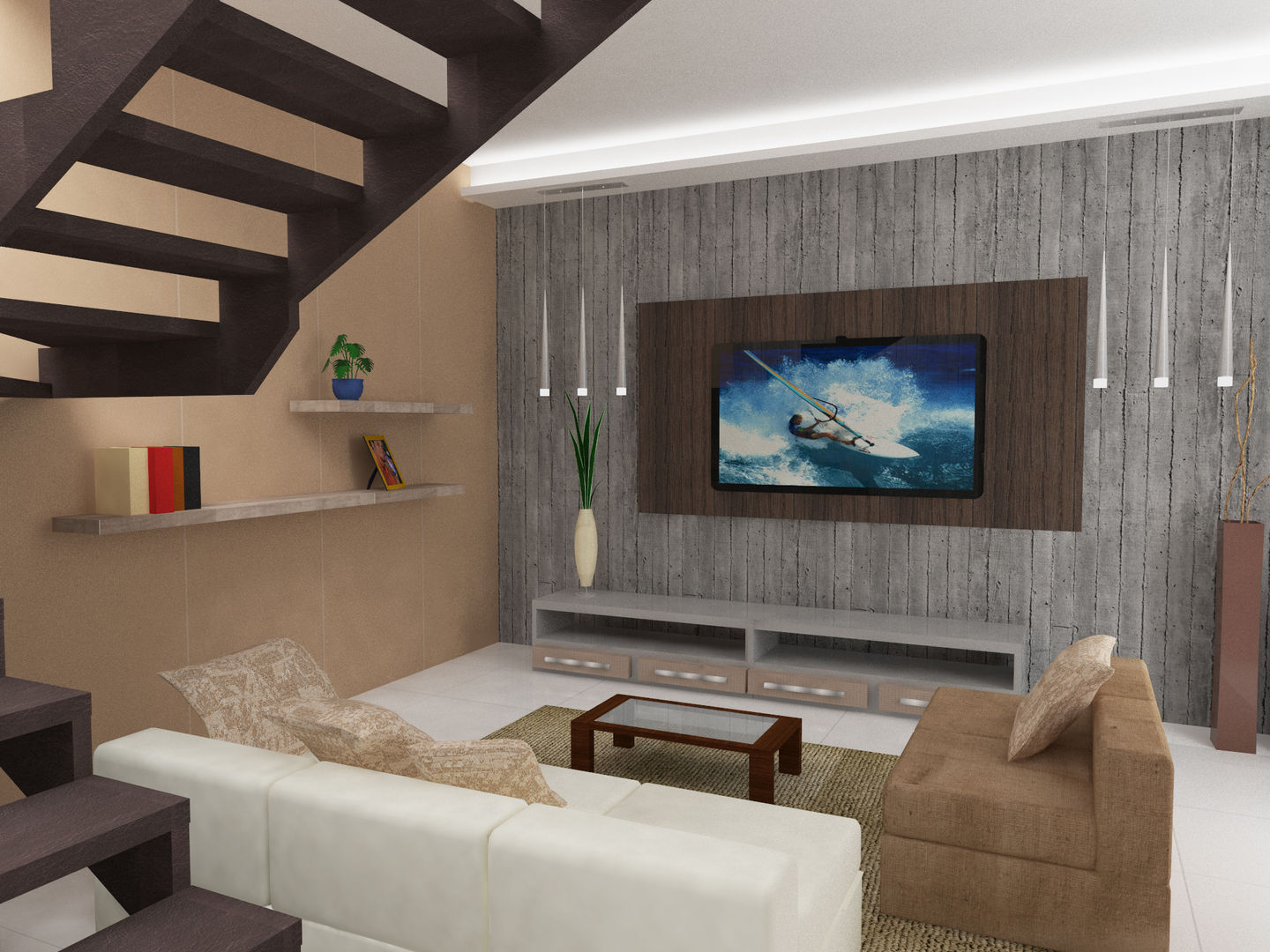 Departamento Cluster 122, MATE Arquitectura MATE Arquitectura Modern living room Concrete