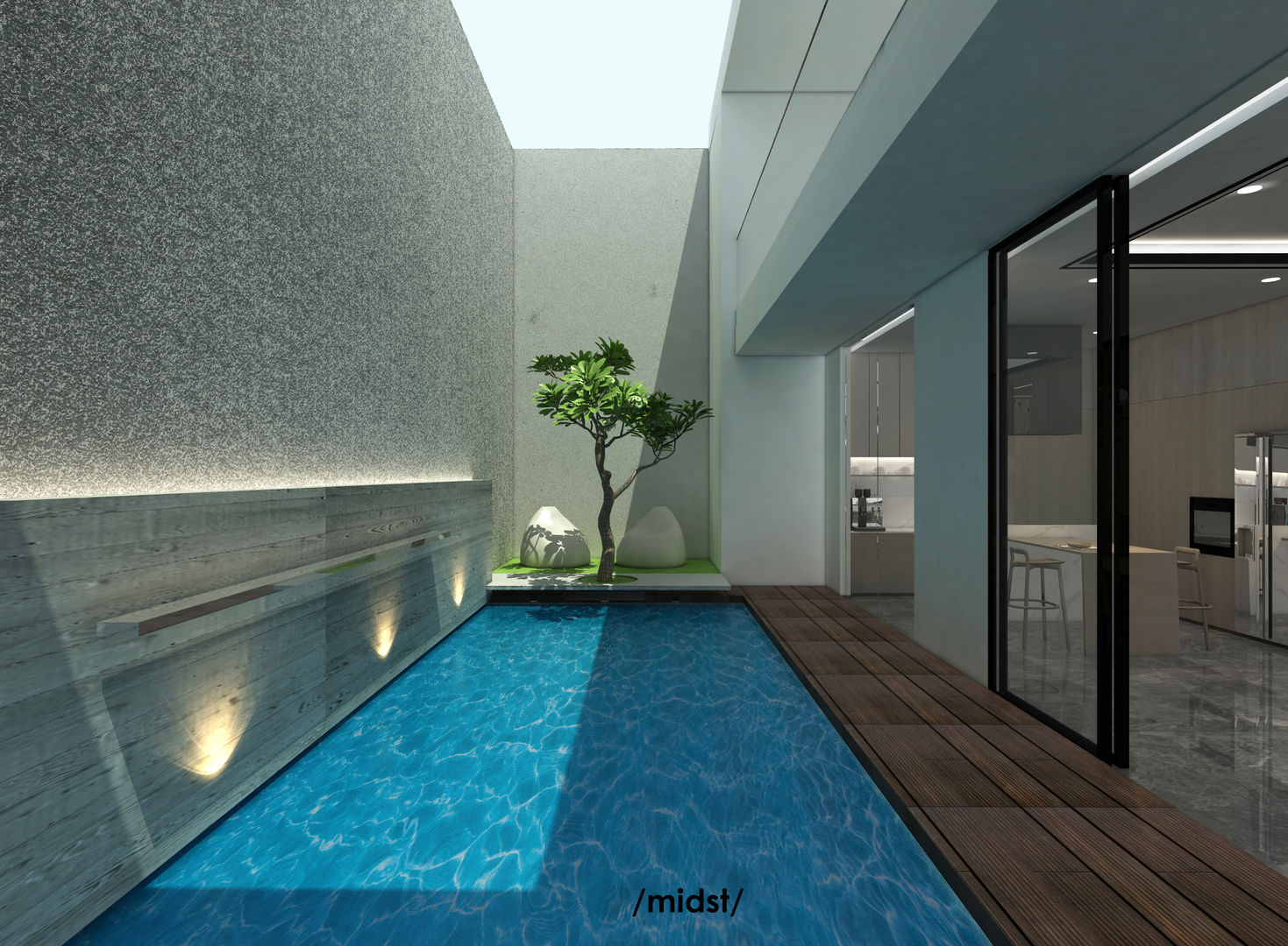 DK Residence, M I D S T Interiors M I D S T Interiors Modern Havuz