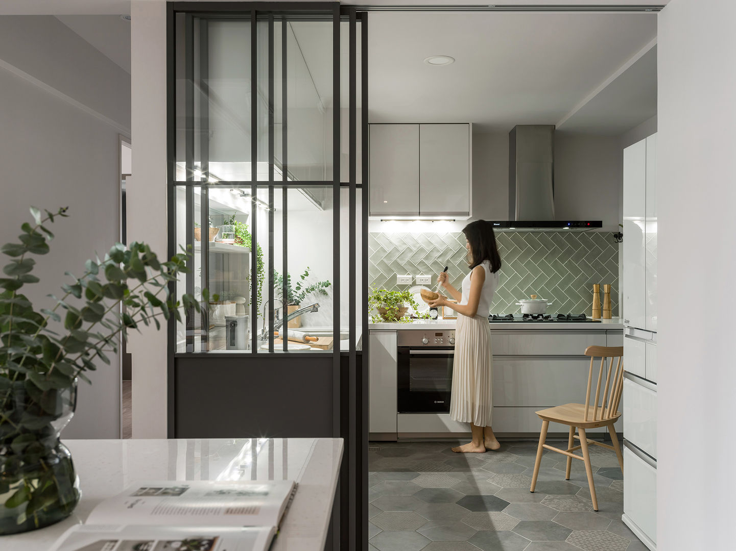 Chic house, 寓子設計 寓子設計 Cocinas de estilo escandinavo