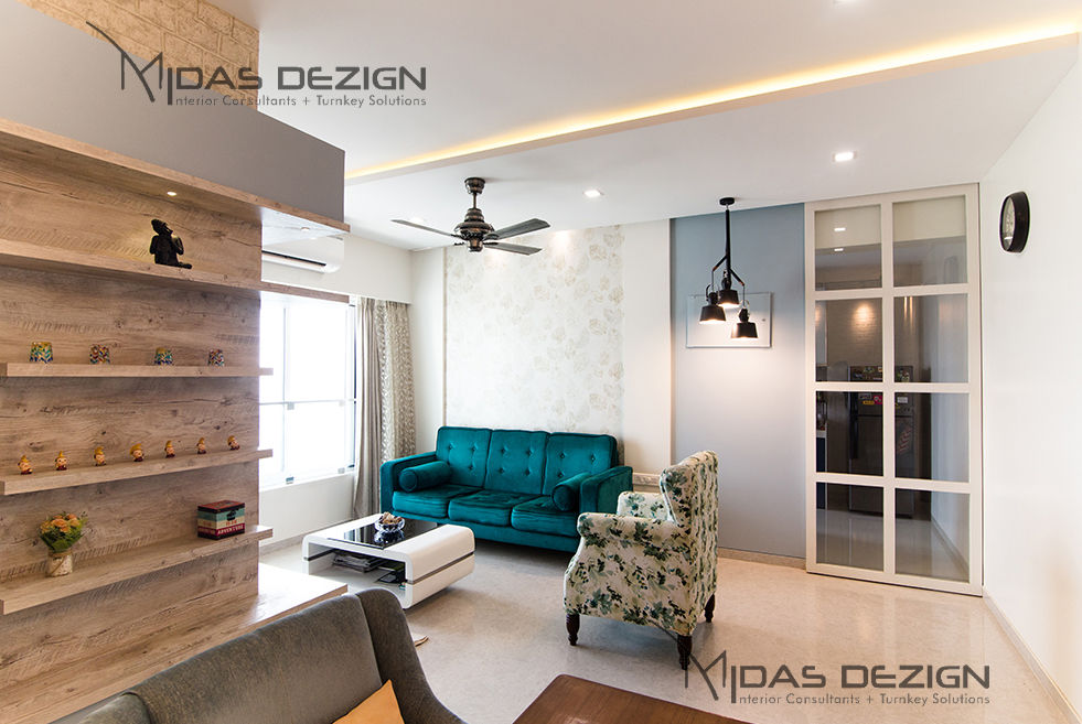 2BHK @ Goregoan (East), Romell Group, Midas Dezign Midas Dezign Salones de estilo tropical