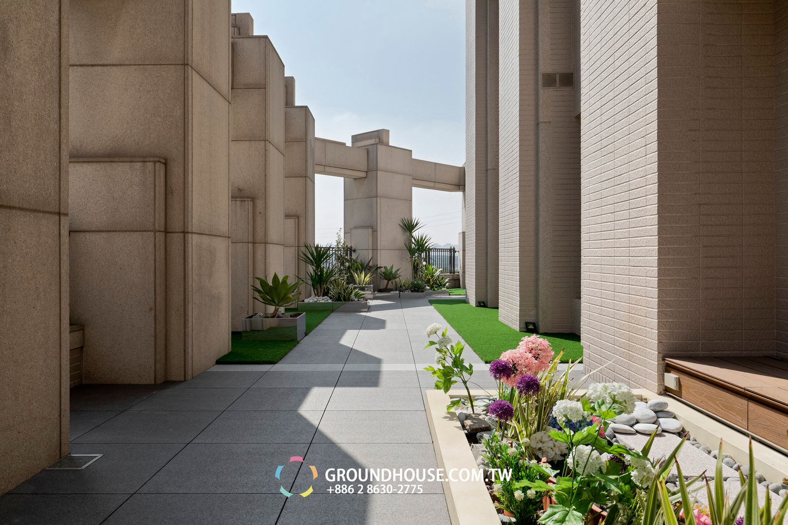 空中花園造景, 大地工房景觀公司 大地工房景觀公司 Tropischer Balkon, Veranda & Terrasse